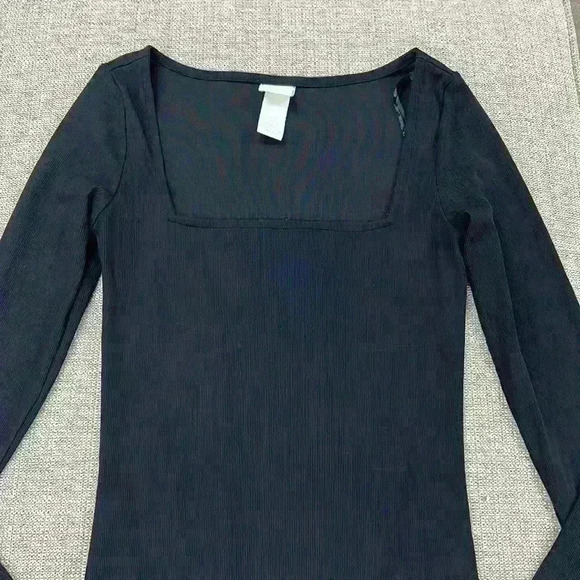 H&M Black Square Neck Bodysuit - Picture 2 of 5